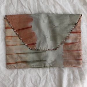Anthropologie leather clutch purse